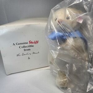 Steiff Royal Baby George Teddy Bear 26 cm‎ Mohair White Danbury Mint 664113 Box